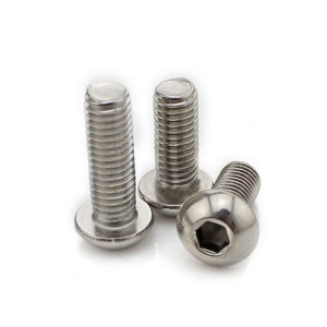 สแตนเลส A2-70 A4-80 SS201 SS304 SS316 ISO7380 หัวปุ่ม Hex Socket Bolts