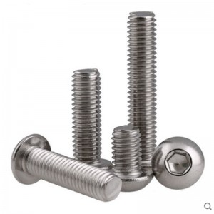 สแตนเลส A2-70 A4-80 SS201 SS304 SS316 ISO7380 หัวปุ่ม Hex Socket Bolts