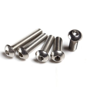 สแตนเลส A2-70 A4-80 SS201 SS304 SS316 ISO7380 หัวปุ่ม Hex Socket Bolts