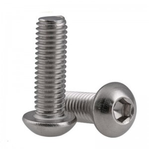 A cabeça de botão de aço inoxidável A2-70 A4-80 SS201 SS304 SS316 ISO7380 encanta os parafusos de soquete