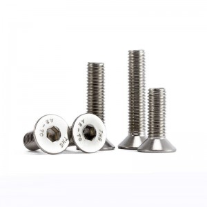 Stainless Steel SS201 SS304 SS316 A2-70 A4-80 DIN7991 CSK Flat Head Hex Socket Bolts