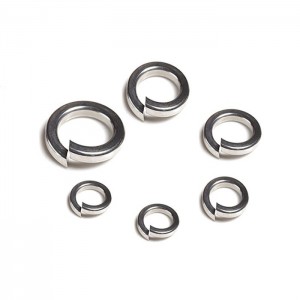 304 Arruela de mola de aço inoxidável Galvanização de aço carbono com arruela de mola elástica aberta