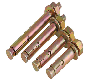 high strength Outer hexagon Galvanized metal expansion bolt yellow zinc expansion screw