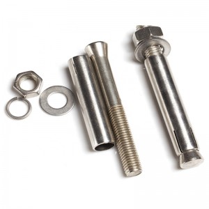 304 stainless steel expansion bolt Galvanized Exploded screw hexagon bolt