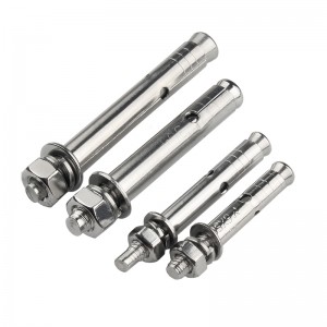 304 stainless steel expansion bolt Galvanized Exploded screw hexagon bolt