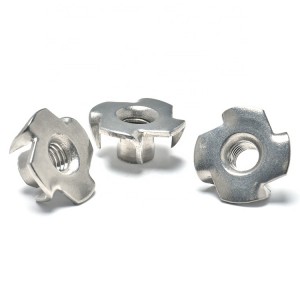 Stainless Steel A2-70 A4-80 SS201 SS304 SS316 Four Claw Nut 4 Prong Tee Nuts