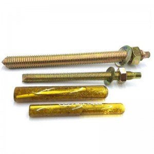 High strength stainless steel chemical anchor bolt Hot dip galvanizing and color plating bolt